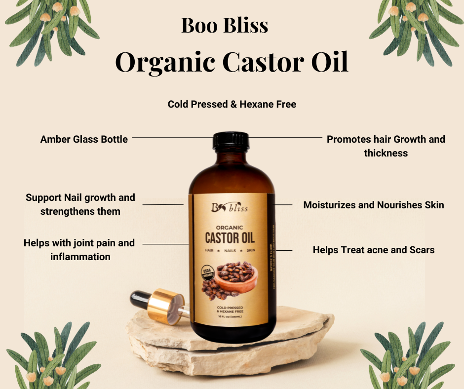 Elevate Your Beauty Routine with Boo Bliss's Premium Organic Castor Oil